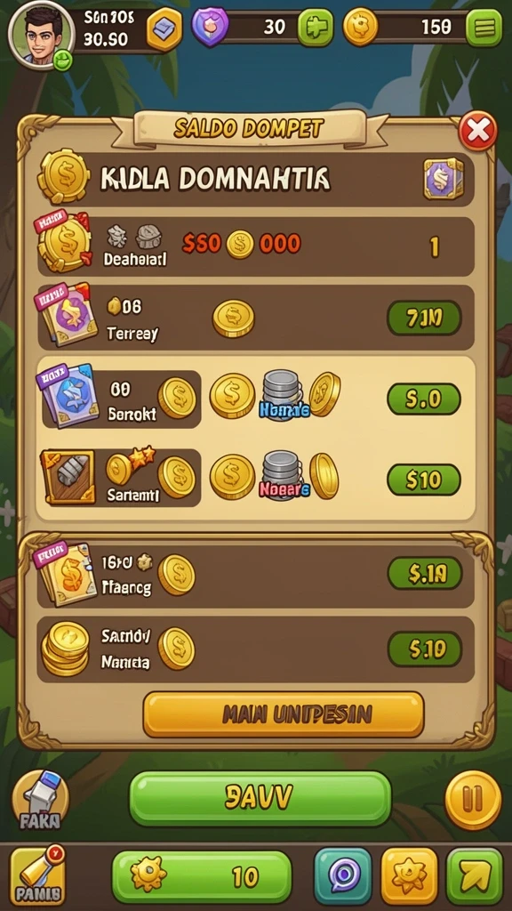 Screenshot karakter unik yang dapat dimainkan dalam game.