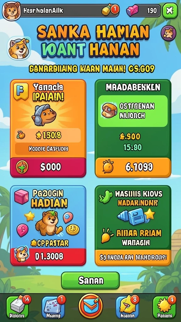 Misi harian yang menantang dan mengasyikkan.
