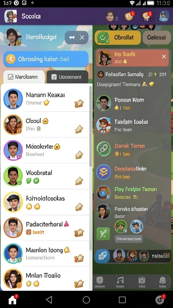 Pilihan permainan yang beragam dan menarik.