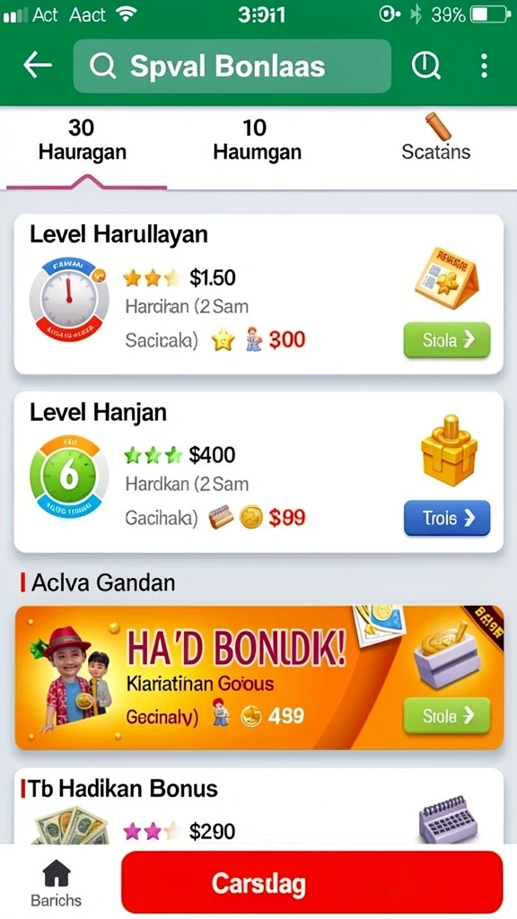 Layar utama KILAUWIN dengan tampilan grafis yang menarik.