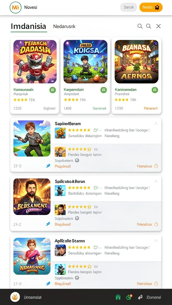 Tampilan awal game yang menarik dan user-friendly.