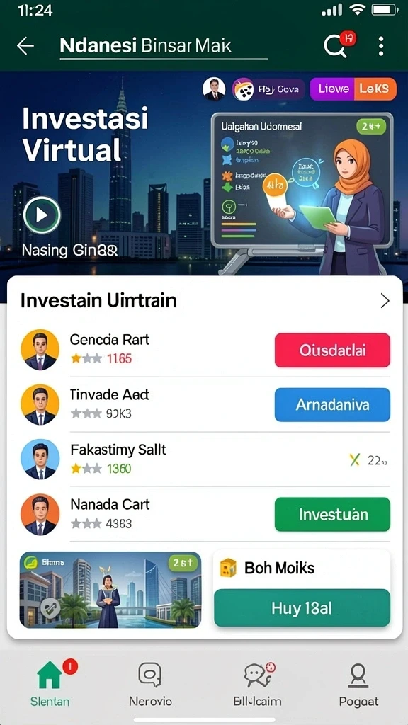 Tampilan awal permainan LNTERWIN yang menarik.