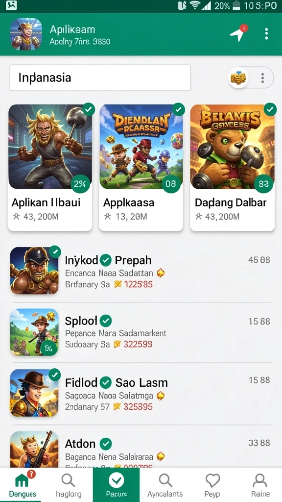 Berbagai tema permainan yang seru tersedia.