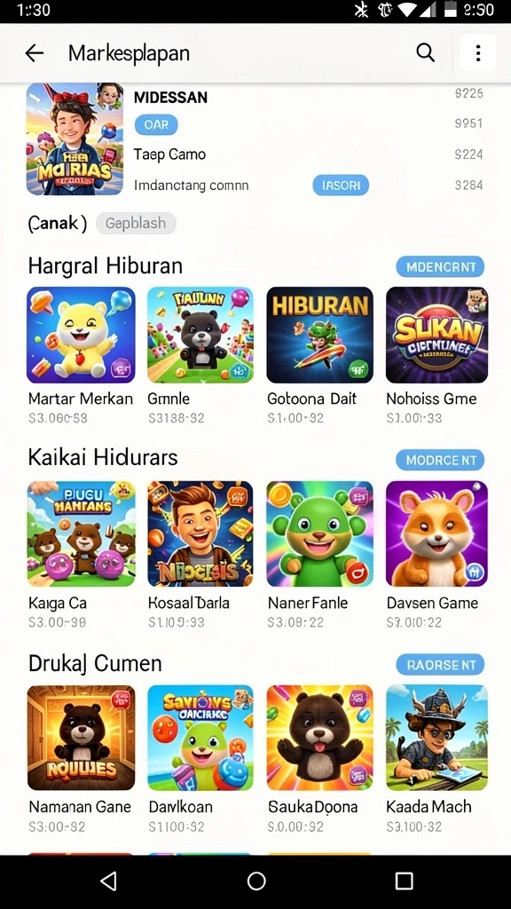 Karakter-karakter unik dengan desain menarik.