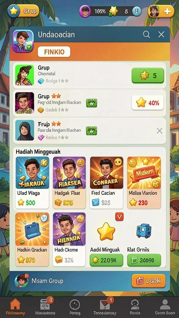 Tampilan menu utama yang intuitif dan mudah digunakan.
