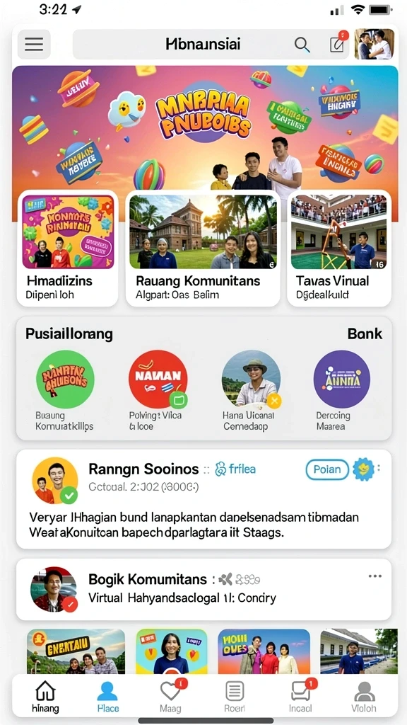 Tampilan menu utama yang menarik dan mudah dinavigasi.